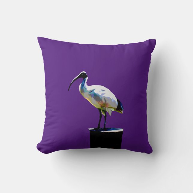 Poulets, (ibis), Peinture à l'huile, Coussin (Recto)