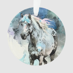 Pouliche Appaloosa fringante Aquarelle
