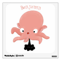Poulpe bébé rose mignon humour de dessin animé