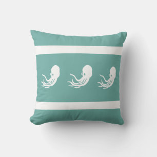poulpe / calmar de la marine sur un COUSSIN blanc 