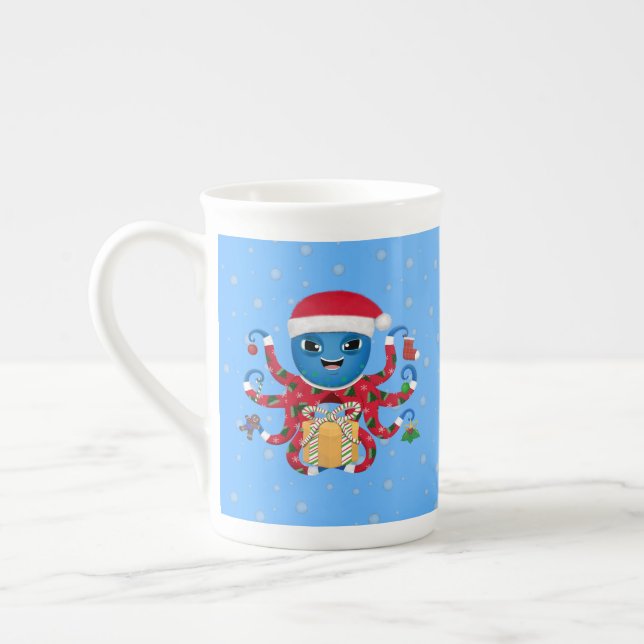 Poulpe de Noël Chine Mug (Gauche)