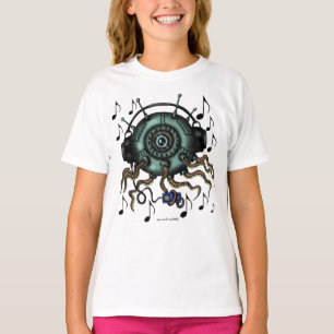Poulpe frais drôle dans le T-shirt de graphique