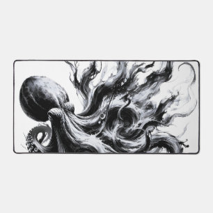 Poulpe Kraken Fluide Encre Abstraite