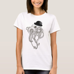 poulpe mignon dans le T-shirt de steampunk de