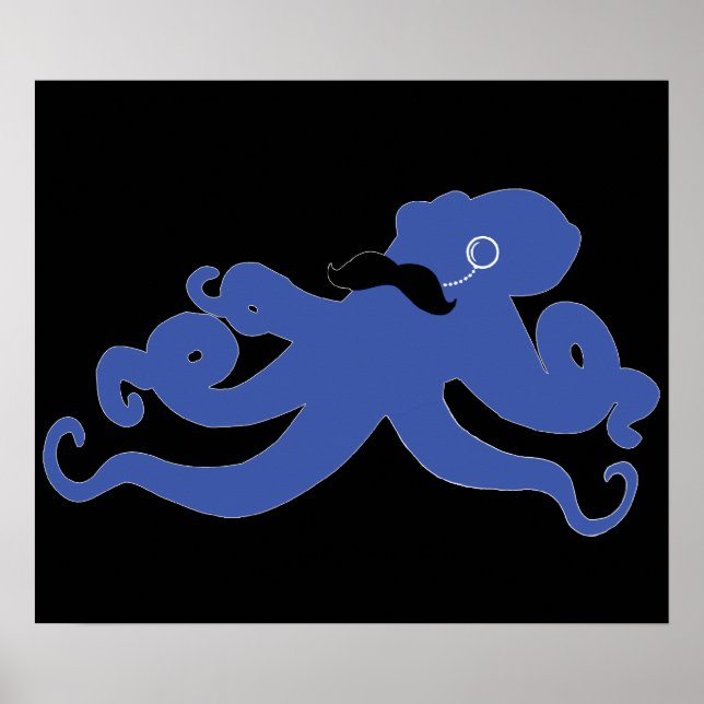 poulpe mustée avec affiche de monocle (Devant)