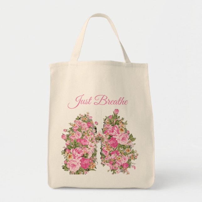 Poumons Fleurs Juste Respirer Le Sac fourre-tout (Devant)