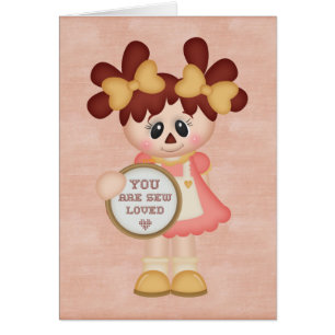 Poupée de chiffon de couture de pays adorable