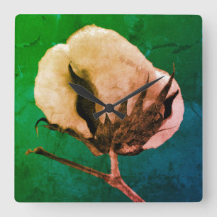 Poupée de coton 10,75" Carré Acrylique Horloge mur