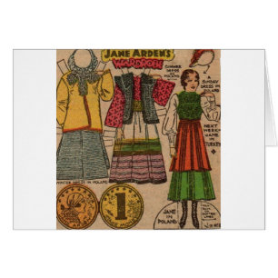 Poupée de papier des années 1930 vêtements polonai