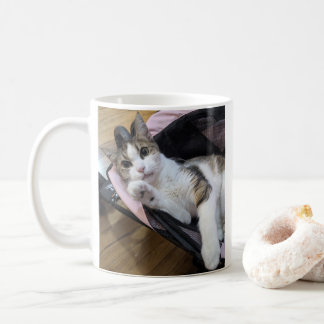 Poupée délicate dans un buggy rose - Mug photo cla