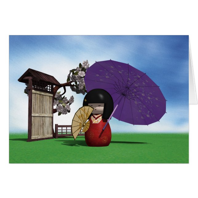 Poupée Kokeshi (Devant horizontal)