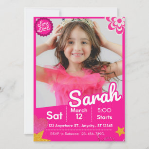 Poupée Parties scintillant rose inspirée Invitatio
