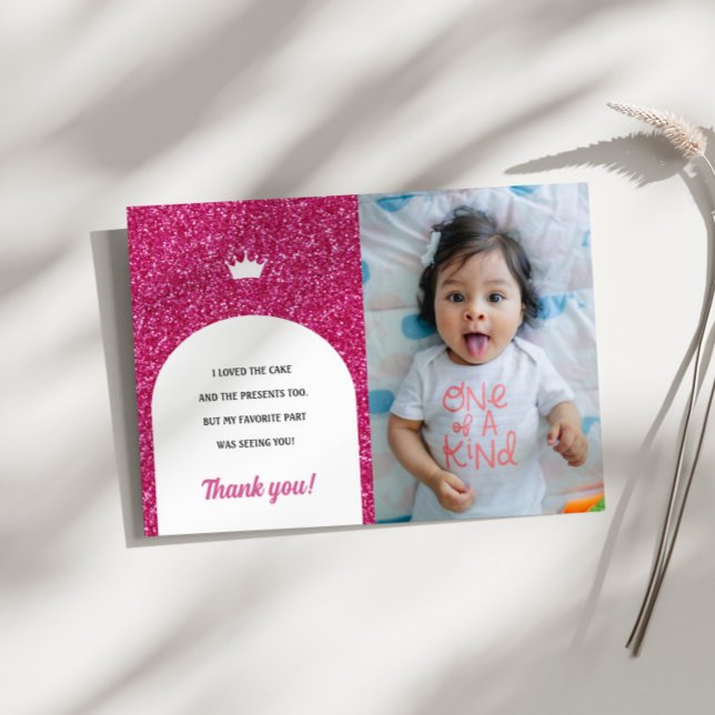 Poupée rose chaude, Carte photo Merci de poupée de (Créateur téléchargé)