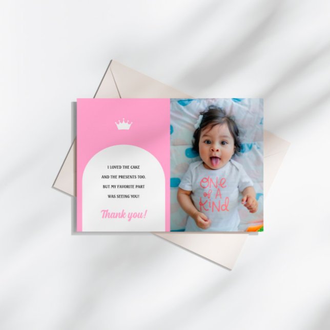 Poupée rose chaude, Carte photo Merci de poupée de (Créateur téléchargé)