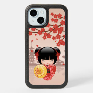 Poupée rouge Sakura Kokeshi - Geisha japonais