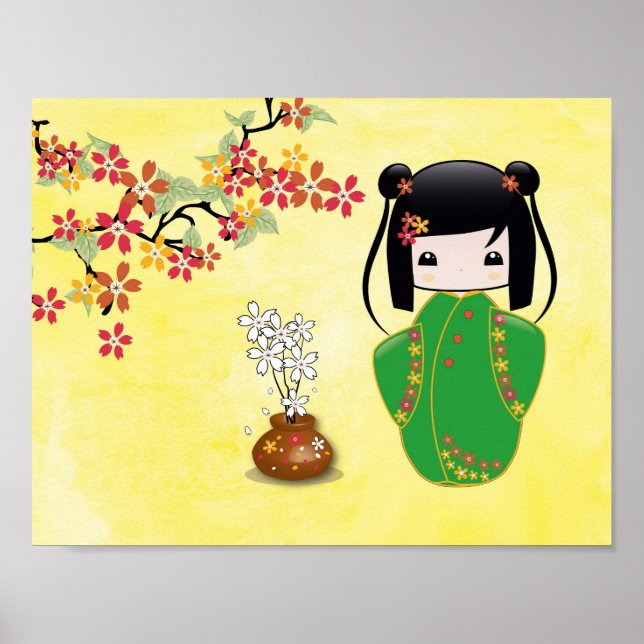 Poupée Sakura Kokeshi, affiche (Devant)