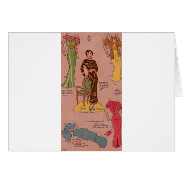 poupées en papier de mode des années 1930 (Devant horizontal)
