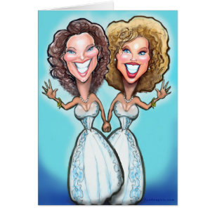 Poupées lesbiennes de gâteau de mariage