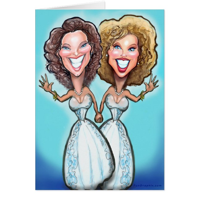 Poupées lesbiennes de gâteau de mariage (Devant)