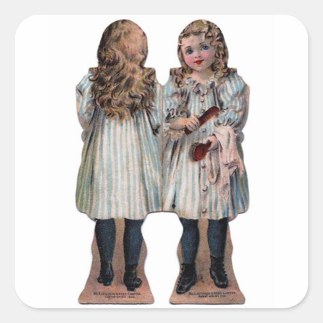 Poupées miniatures en papier Stickers artisanaux (Devant)