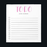 Pour Afficher Le Bloc-Notes De Script En Gras Rose<br><div class="desc">Liste à faire simple avec votre nom et un script en gras.</div>