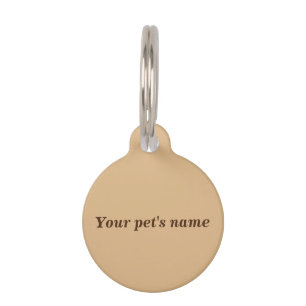 Pour Animaux Le nom de votre animal sur un médaillon rond brun