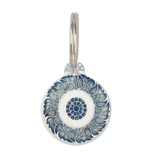 Pour Animaux Médaillon Chinois : Chinoiserie Bleu Indigo