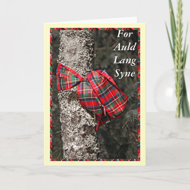 Pour Auld Lang Syne Scottish Bonne carte de nouvel (Devant)
