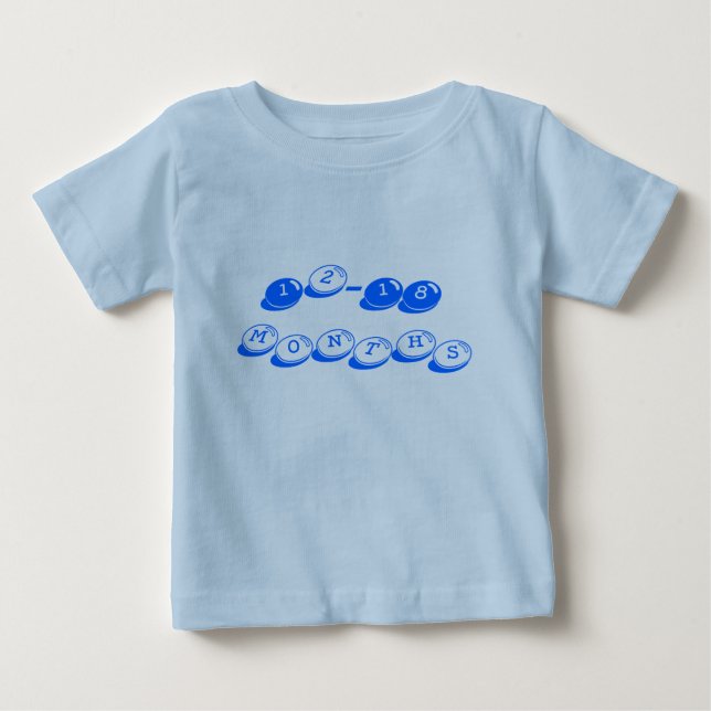 Pour Bébé "12-18 mois" de T-shirt bleu de sucrerie (Devant)