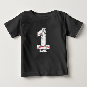 Pour Bébé 1Er anniversaire de baseball t-shirt de la fête d