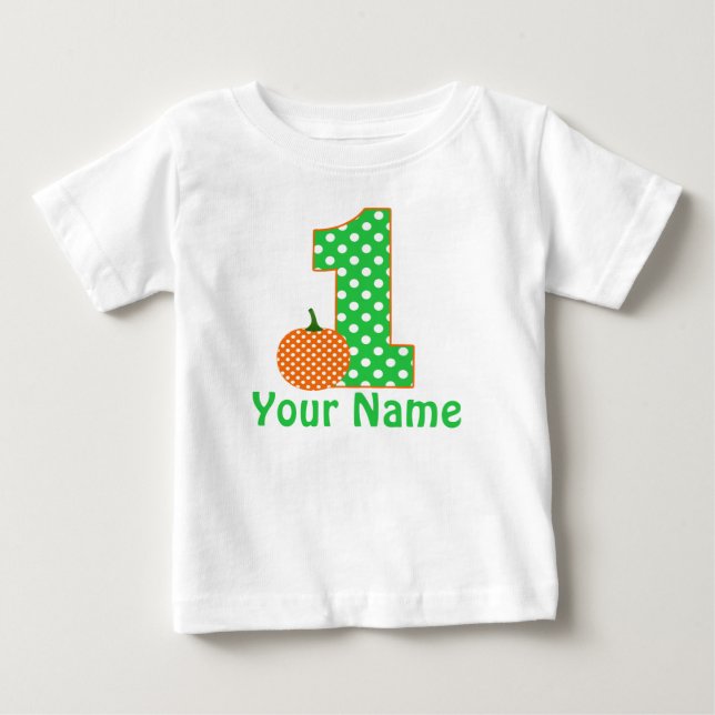 Pour Bébé 1er anniversaire garçon Citrouille T-shirt (Devant)