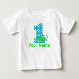 Pour Bébé 1er Anniversaire Garçon Gecko T-shirt personnalisé