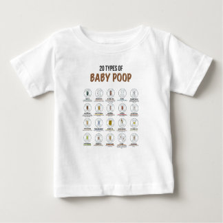 Pour Bébé 20 types de t-shirt Baby Poop (6mos)
