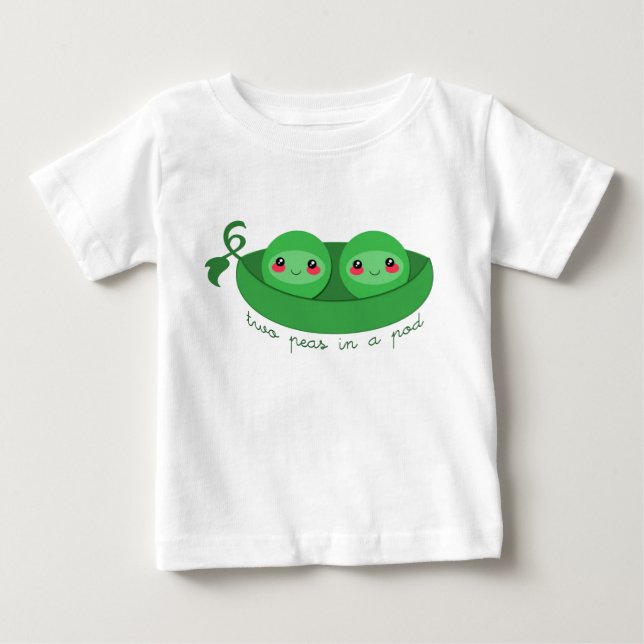 Pour Bébé 2 POIS dans un COSSE - t-shirt (Devant)
