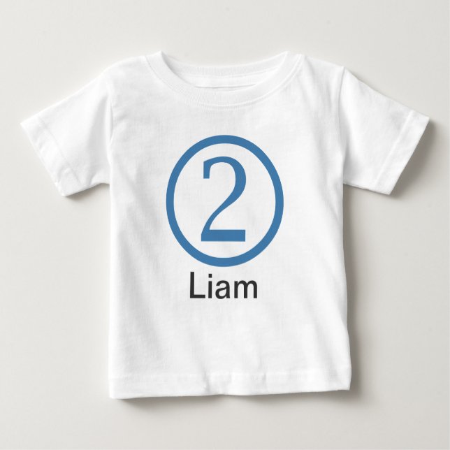 Pour Bébé 2e anniversaire T-Shirt Boy personnalisable (Devant)