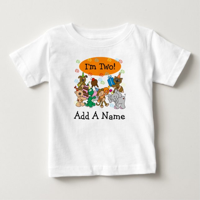 Pour Bébé 2ème T-shirt personnalisé d'anniversaire de (Devant)