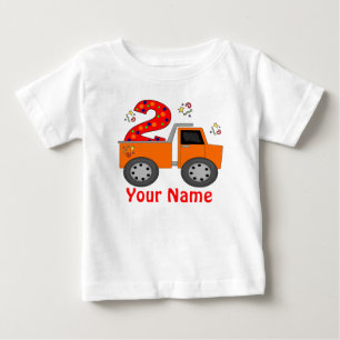 Pour Bébé 2ème T-shirt personnalisé de camion à benne