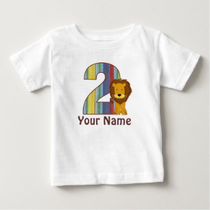 Pour Bébé 2ème T-shirt personnalisé par lion d'anniversair