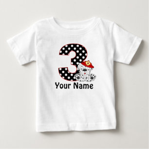 Pour Bébé 3e anniversaire Dalmatie personnalisée T-shirt