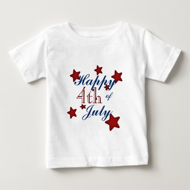 Pour Bébé 4 juillet T-shirt heureux (Devant)