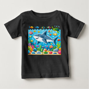Pour Bébé 8-Bit Shark Adventure T-Shirt
