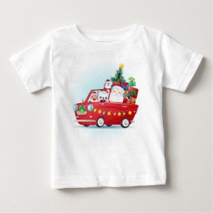 Pour Bébé Adorables Noël Père Noël Avec Présents T-Shirt