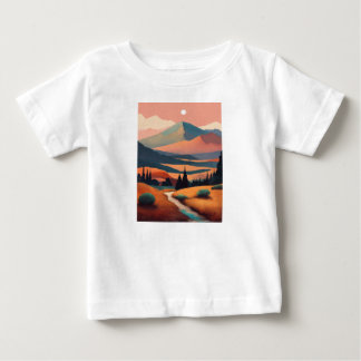 Pour Bébé Adventure Await : T-shirt enfant avec Mountain Lan