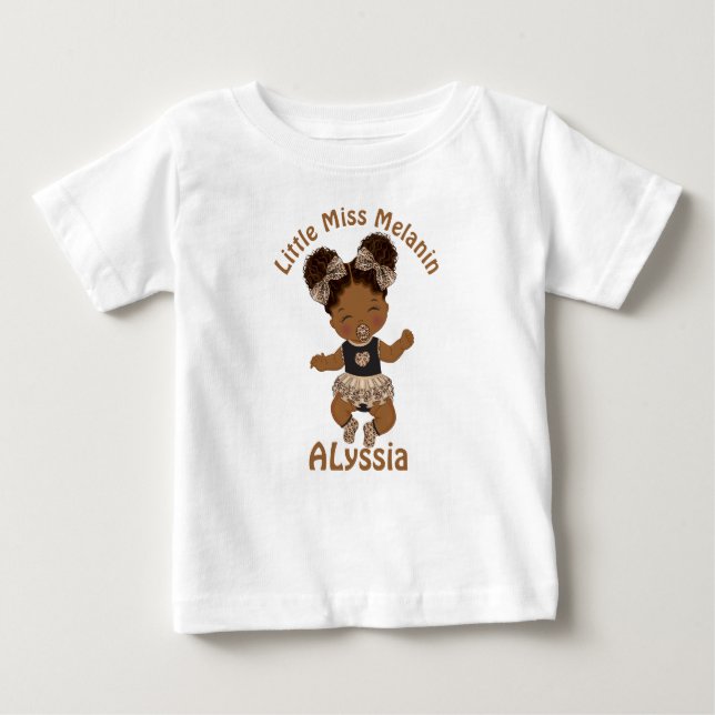 Pour Bébé Africain-Américain Baby Girl Melanin T-Shirt (Devant)