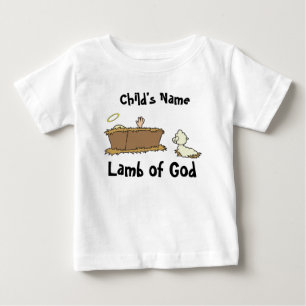 Pour Bébé Agneau personnalisable de T-shirt de Dieu