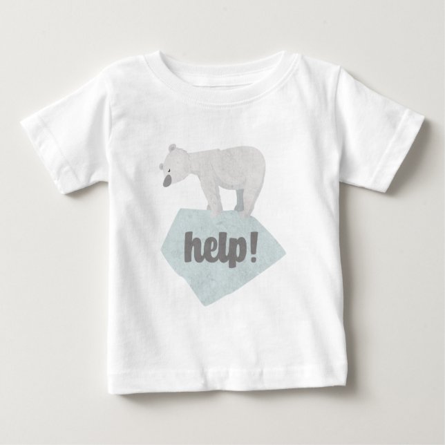 Pour Bébé Aidez le T-shirt de l'ours polaire (Devant)