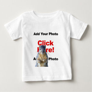 Pour Bébé Ajouter Un Écureuil Photo Personnalisée T-Shirt Bé