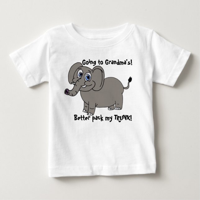 Pour Bébé Aller au T-shirt de nourrisson de l'éléphant de la (Devant)