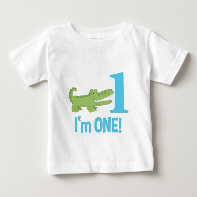 Pour Bébé Alligator 1er anniversaire Je suis UN T-shirt (Devant)