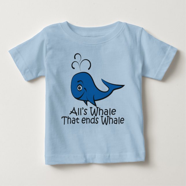 Pour Bébé All's Whale qui met fin à la baleine - T-shirt drô (Devant)